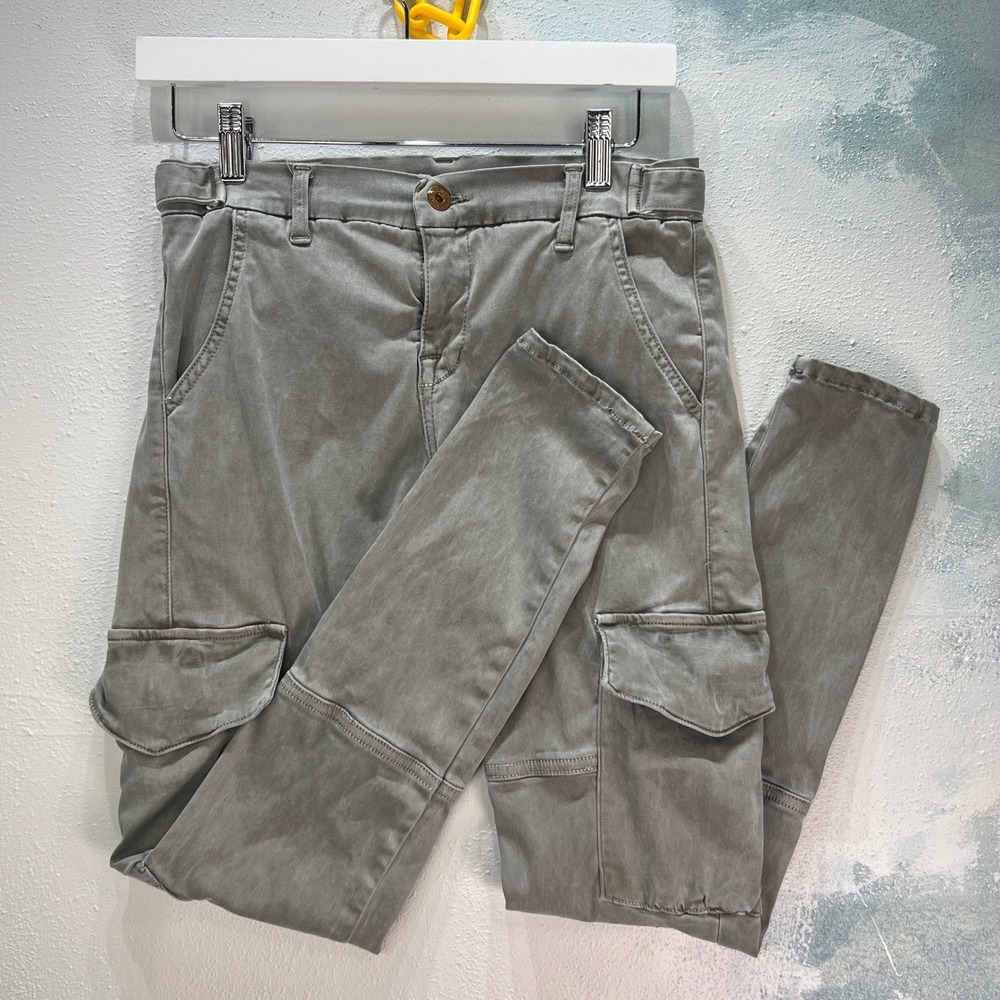 NSF LA Slim Utility Pants Women's Size 26 Streetwear Grey Cargo Pockets USA Made